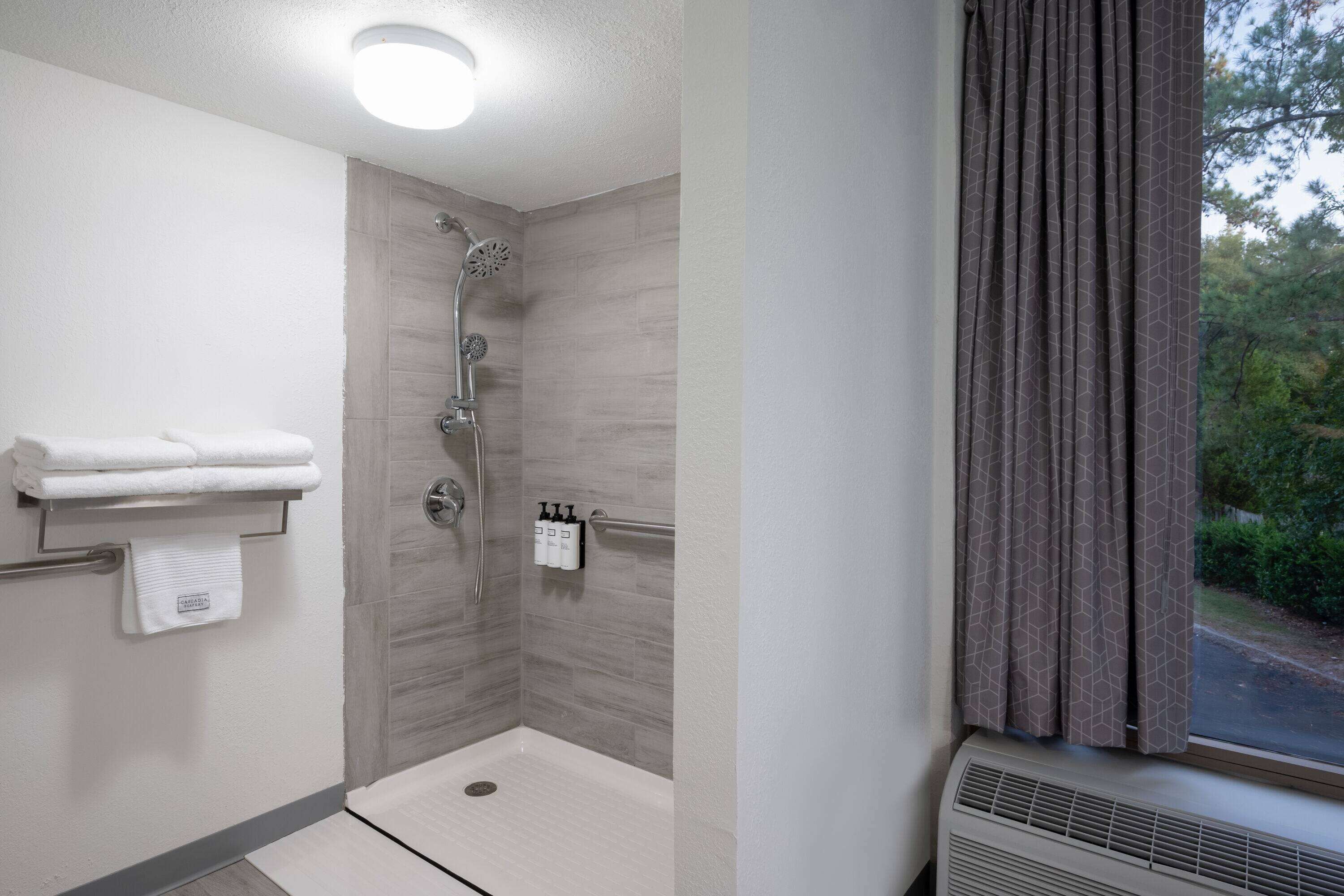 Suite, 1 King Bed, Accessible, Non Smoking (Mobility ) | Desk, laptop workspace, blackout curtains, iron/ironing board