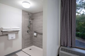 Suite, 1 King Bed, Accessible, Non Smoking (Mobility ) | Desk, laptop workspace, blackout drapes, iron/ironing board