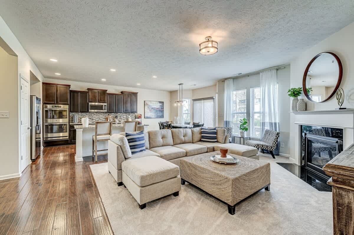 TV, fireplace, video games, offices