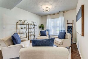 TV, fireplace, video games, offices