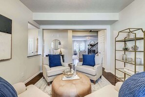 TV, fireplace, video games, offices