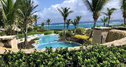 1BR/2BA Suite - Kitchen, Living Room & Balcony - Private Resort on Crane Beach!