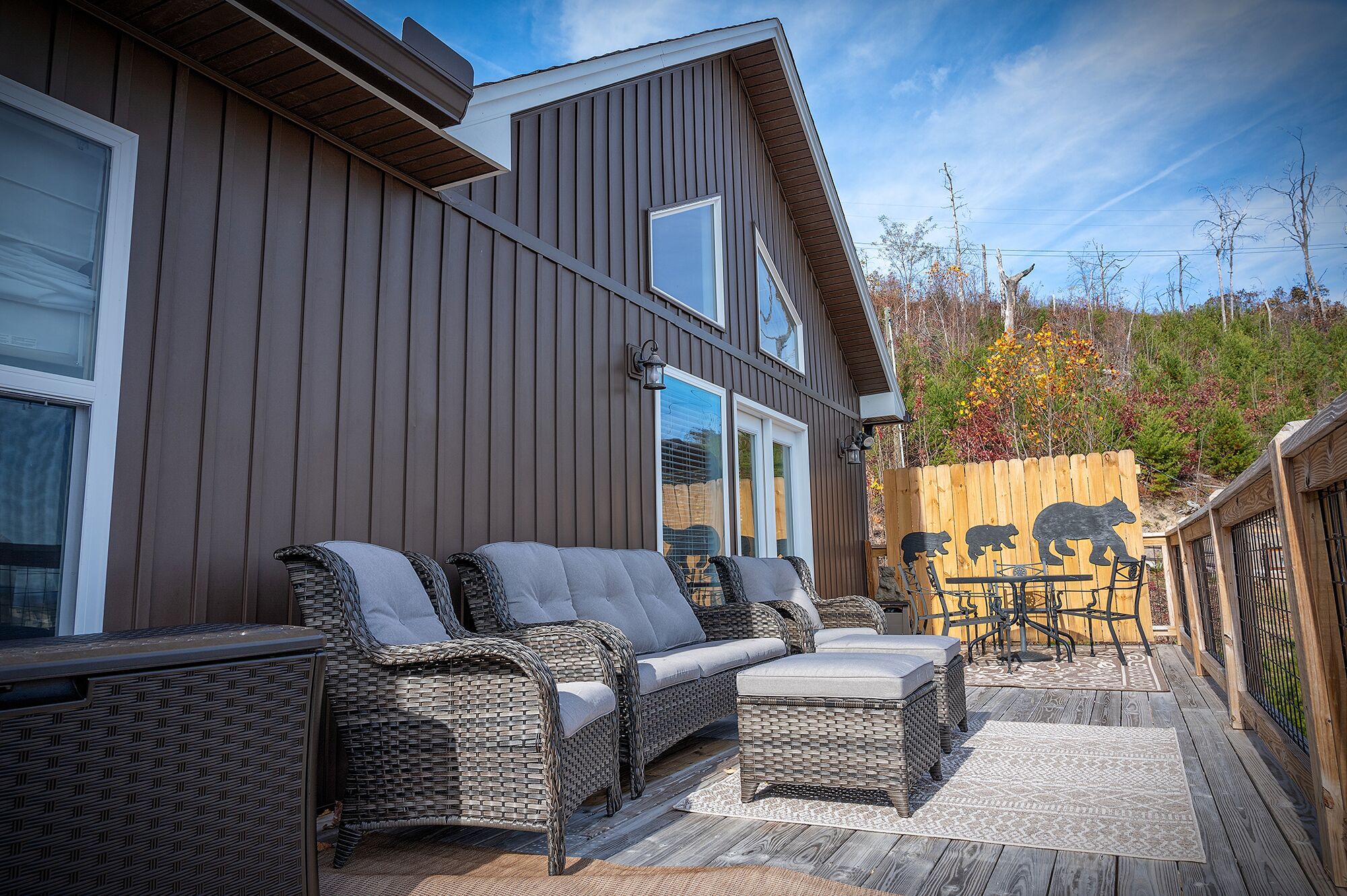 Extra eating area on back deck