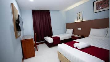 Desk, iron/ironing board, free WiFi, bed sheets