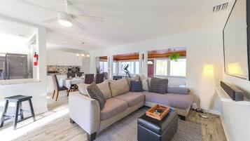 Smart TV, foosball, computer monitors