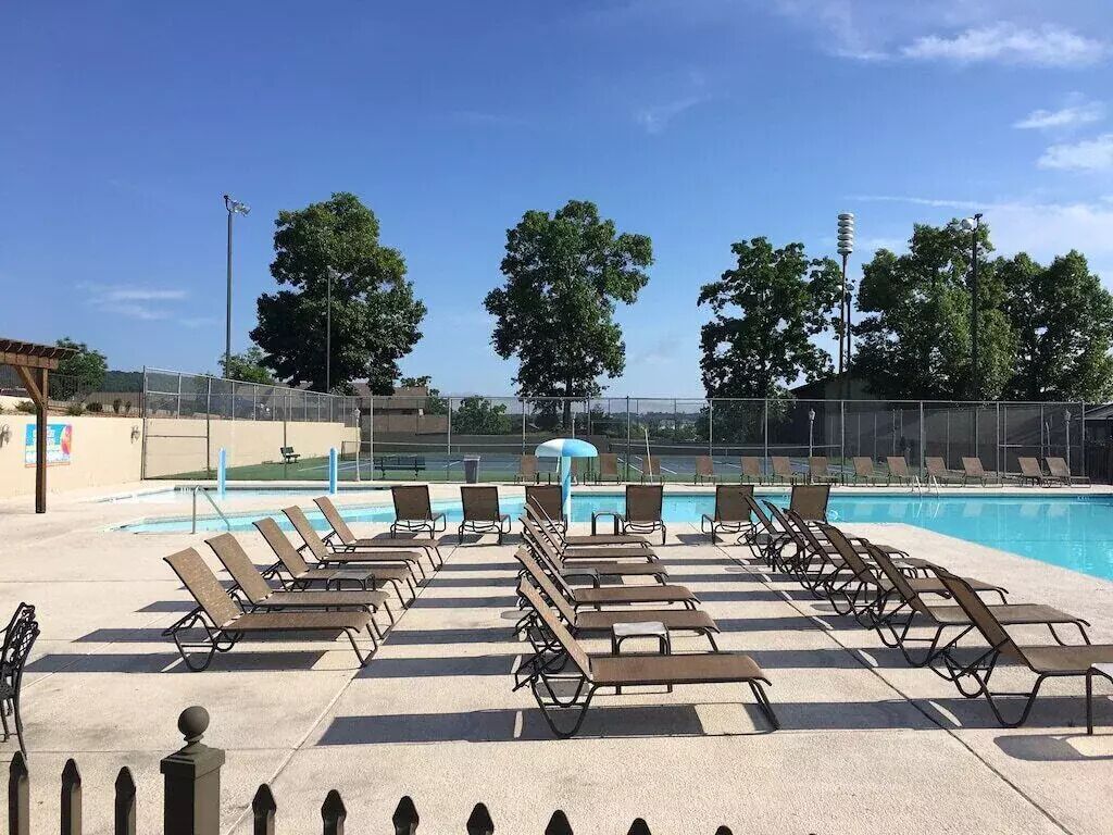 A heated pool