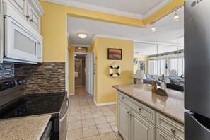 Private kitchen - Ocean Front Balcony on the Beach | Watch Dolphins! 704 (Virginia Beach)