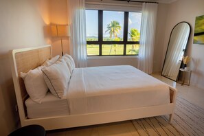 Apartamento Deluxe, 3 habitaciones, vistas al mar | Colchones Tempur-Pedic, decoración individual, mobiliario individual