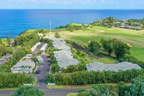 Exterior - Golf course-adjacent condo with fast WiFi, washer/dryer, pool, & hot tub (Princeville)