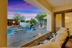 A heated pool