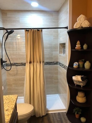 Hair dryer, towels