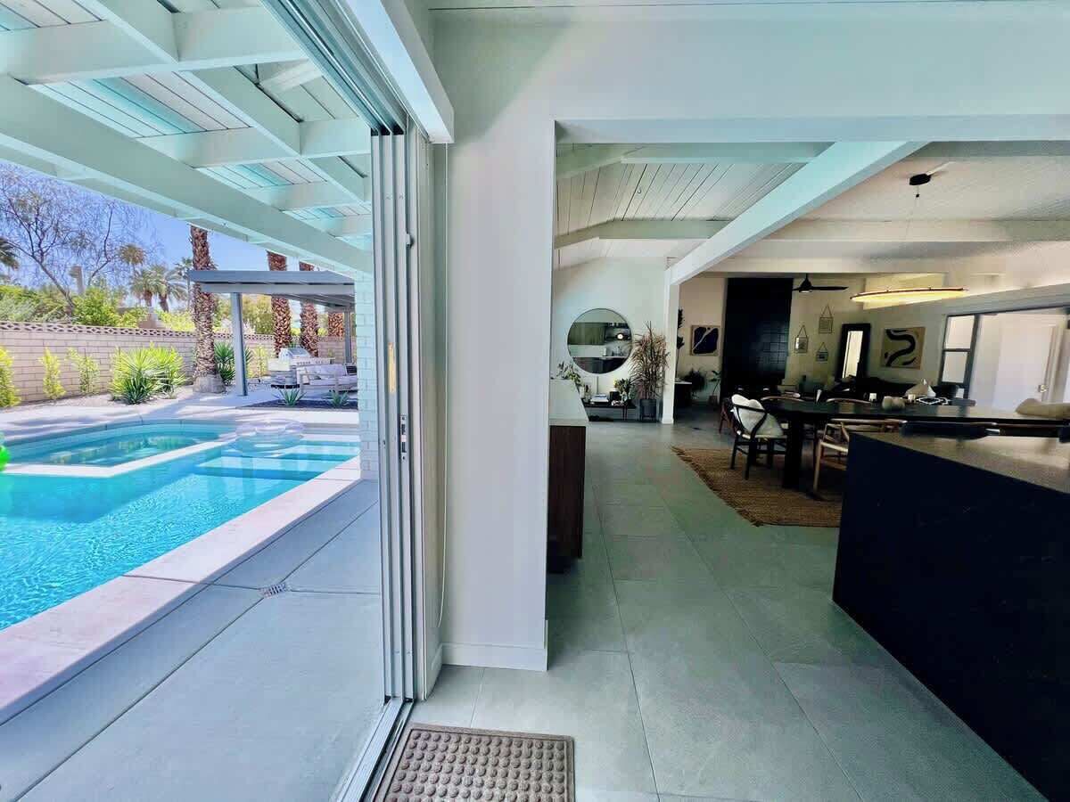 A heated pool