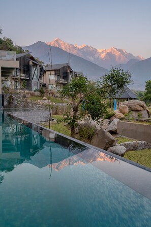 Outdoor pool, open 9:00 AM to 8:00 PM, free pool cabanas, pool umbrellas - Norbu The Montanna, Dharamshala - IHCL SeleQtions (Dharamshala)