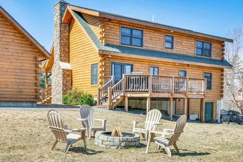 9 Mi to Bretton Woods: Carroll Log Cabin w/ Deck