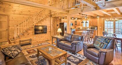 Deck, Grill & Views! Carroll Log Cabin Near Hiking
