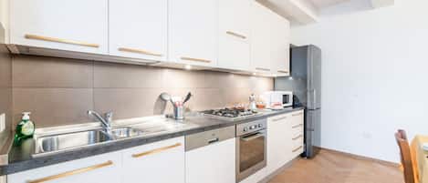 Microwave, oven, stovetop, dishwasher