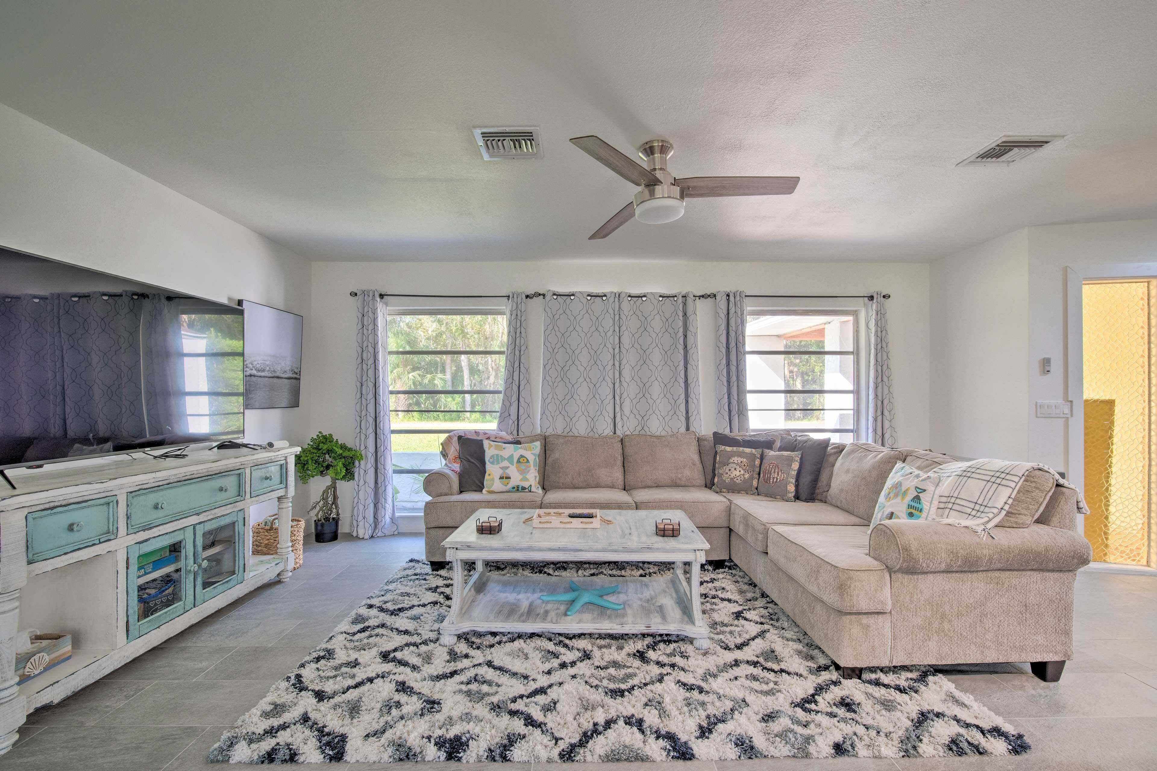 Canalfront Retreat w/ Fire Pit & Boat Dock!