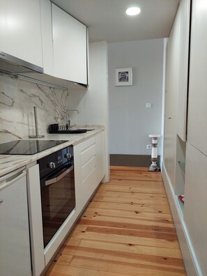 Fridge, microwave, oven, stovetop - 1 Bedroom Apartment in Porto (Porto)