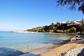 Sun-loungers, beach towels