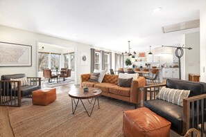 TV, fireplace, offices