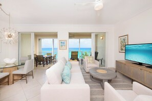 Flat-screen TV, DVD player