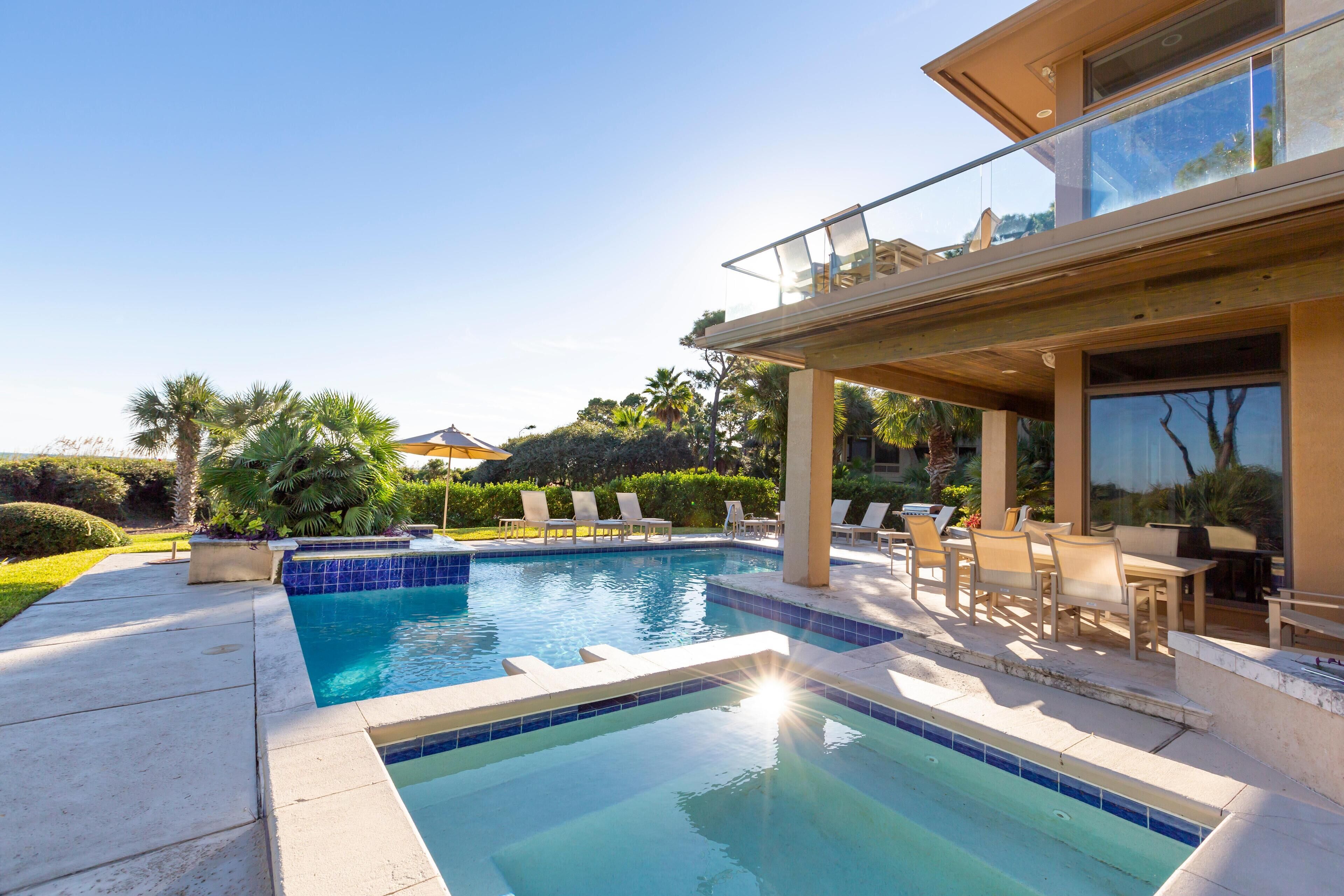 Luxury Oceanfront Home with Private Pool, Sleeps 16 in the heart of Sea Pines