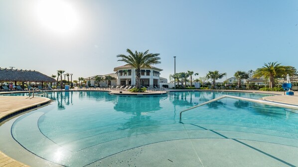 A heated pool
