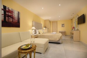 Rooftop Penthouse Room | In-room safe, free WiFi, bed sheets - Cavomarina Beach-Adults Only (Corfu)