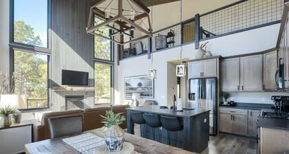 Amazing Views from Window Filled Modern Cabin near Terry Peak w/ Hot Tub!