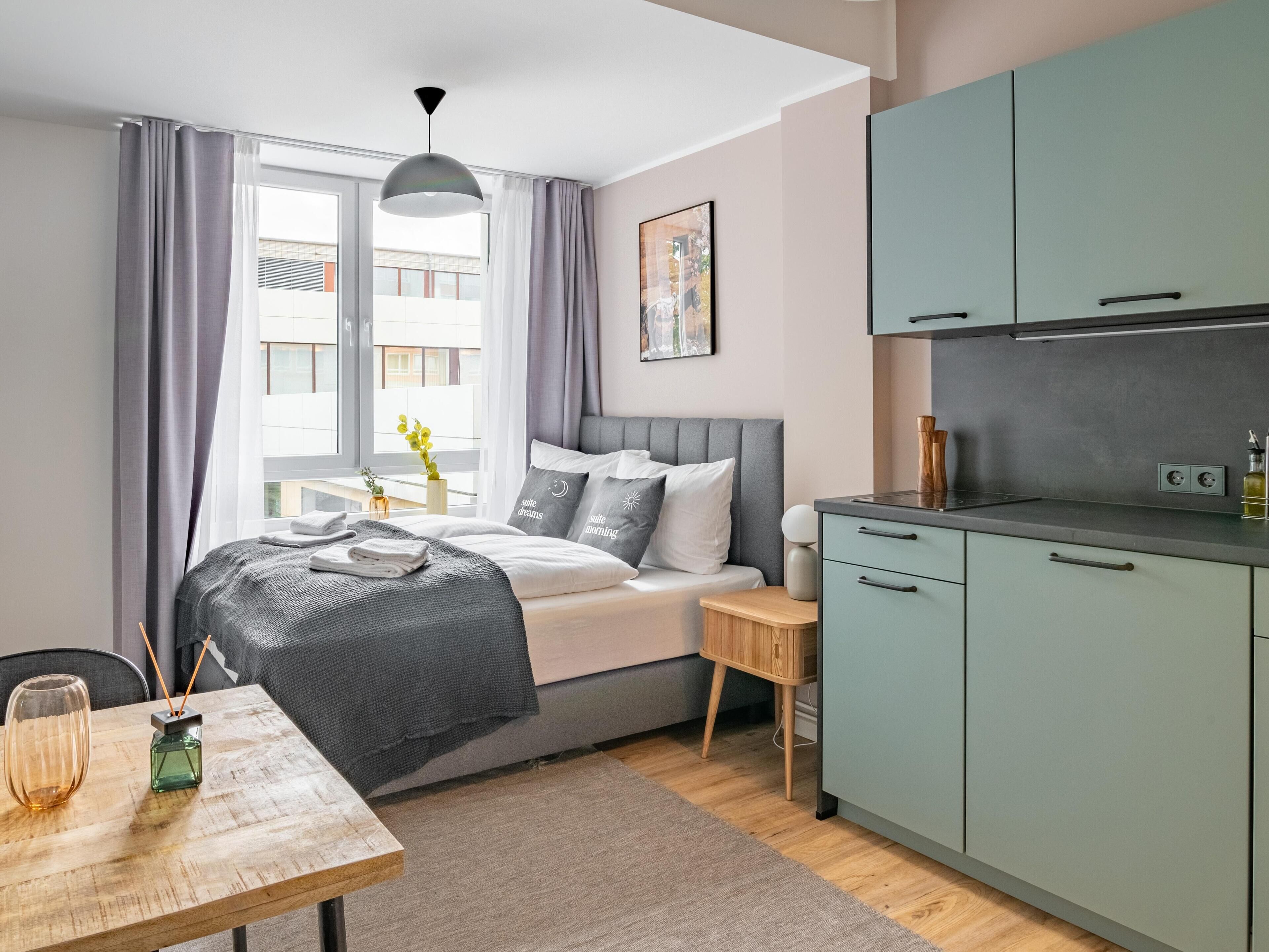 Single Suite | Eigene Küche | Kühlschrank, Espressomaschine, Wasserkocher, Esstisch