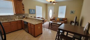 Condo, Multiple Beds, Private Pool, Pool View | Private kitchen | Fridge, microwave, oven, stovetop - Aqua del Mar #4 (South Padre Island)