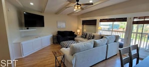 Apartment, Multiple Beds, Patio, Garden View | Living area | TV