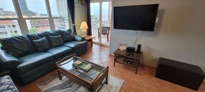 Condo, Multiple Beds, Balcony, Partial Sea View | Living area | TV - Gulfview II #604 (South Padre Island)