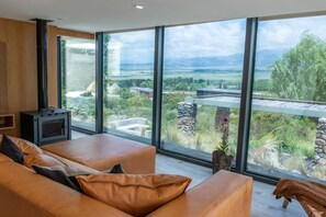 Loft Exclusif, 2 chambres, vue montagne | Coin séjour