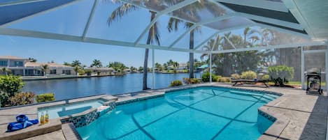 Outdoor pool, a heated pool