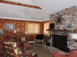 Fireplace, DVD player