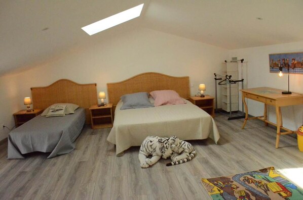 3 slaapkamers, een strijkplank/strijkijzer, gratis wifi
