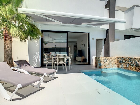 A heated pool