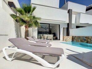 A heated pool