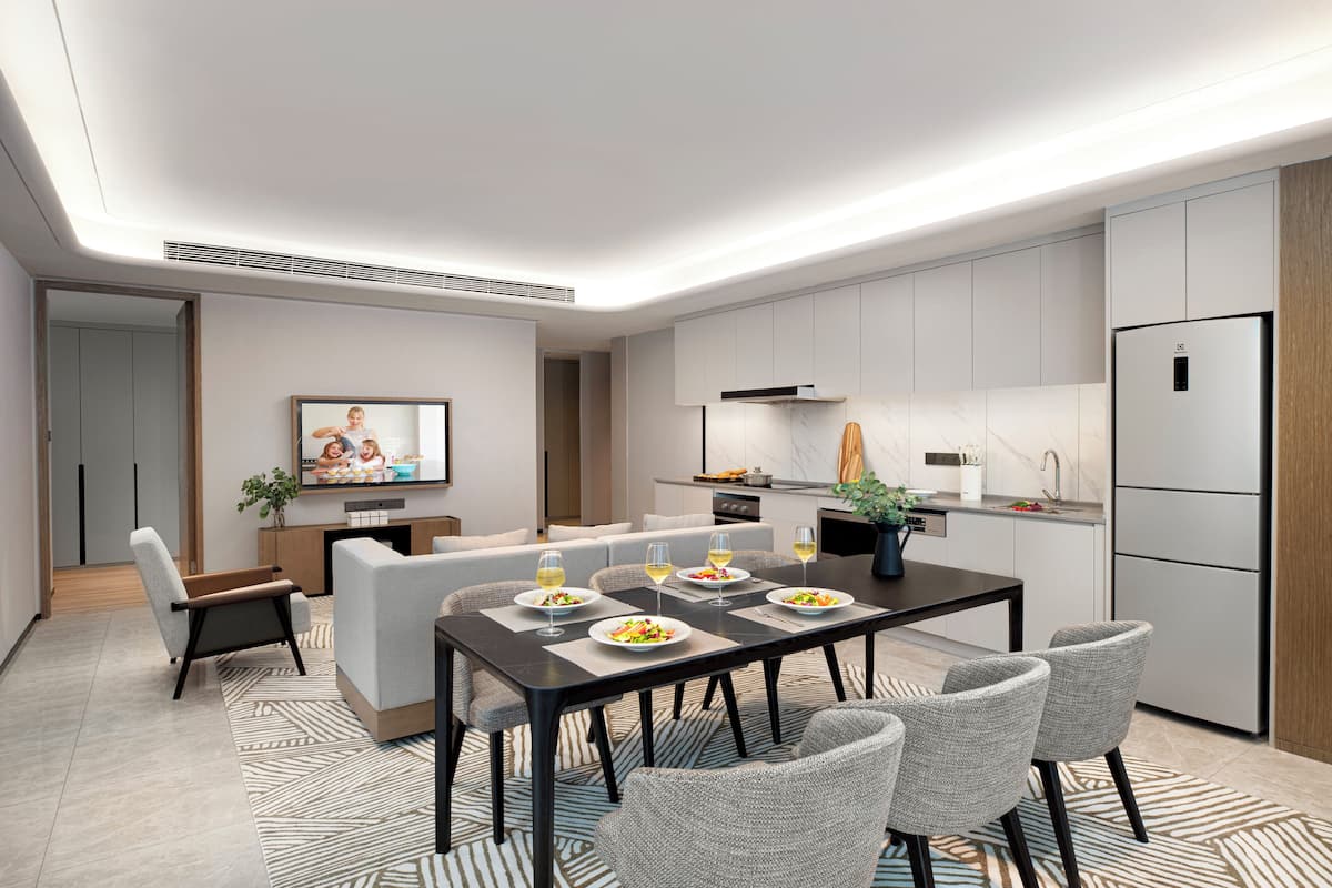 Executive Apartment, 2 Bedrooms | Living area | LED TV