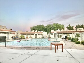 Outdoor pool, a heated pool