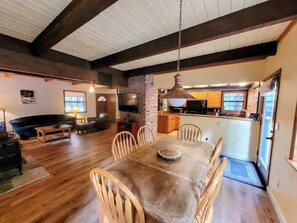 House, Multiple Beds, Balcony, Mountain View (Relax Inn) | Living area | 50-inch flat-screen TV with digital channels, fireplace