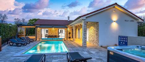 A heated pool
