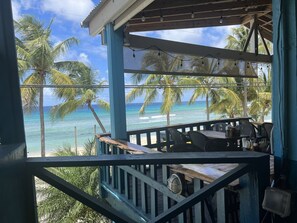 Outdoor dining - A sea of tranquility in this newly remodeled condo in gated community (Christiansted)