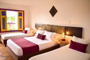 Ropa de cama de alta calidad, cubrecamas y minibar