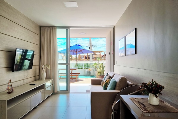 Apartment | Living area | 40-inch LED TV with digital channels, TV