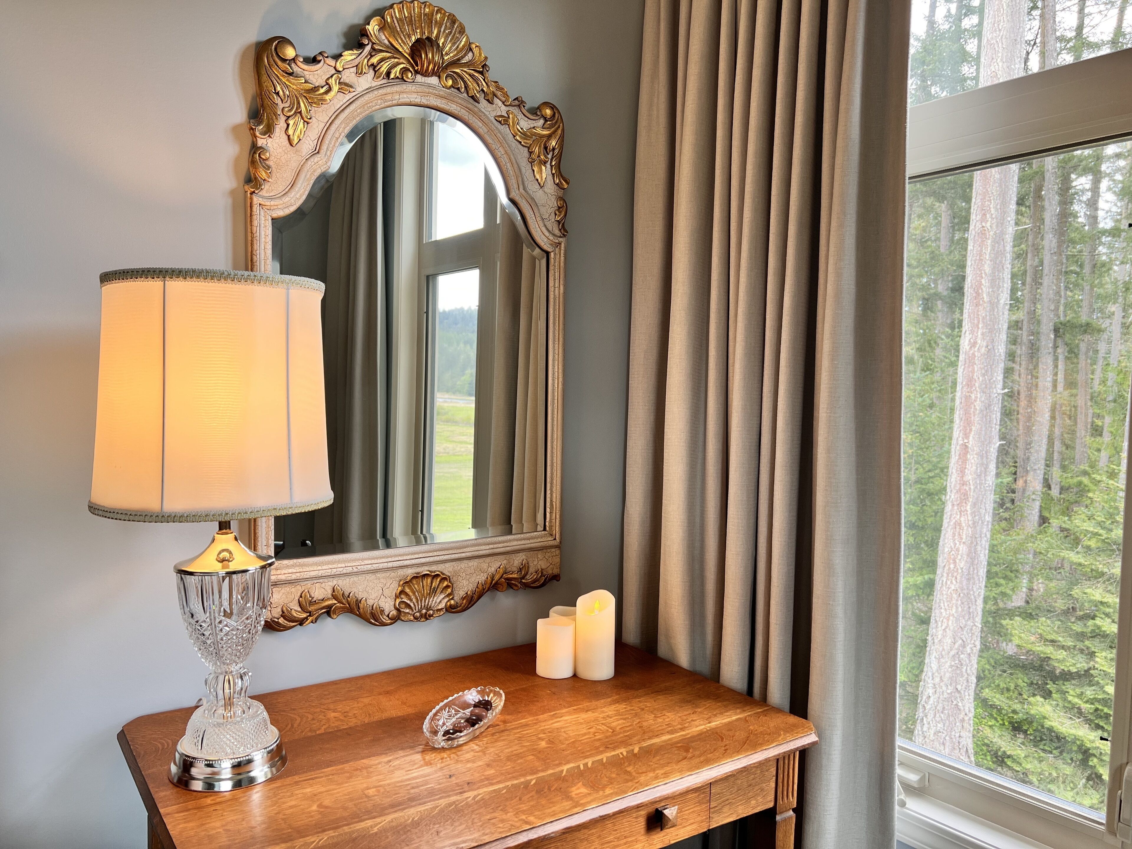 individually decorated, individually furnished, blackout curtains