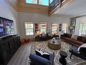 Smart TV, fireplace, video games