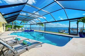 A heated pool