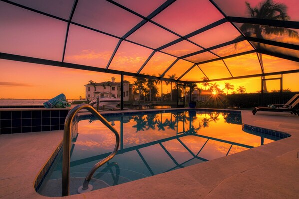 A heated pool